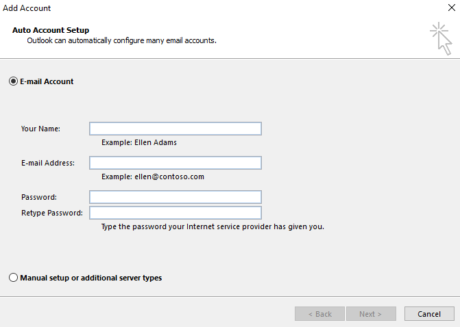 Automatic config for Outlook